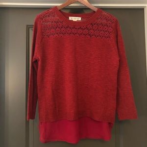 Vintage America Blues Sweater Womens Red Size M